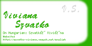 viviana szvatko business card